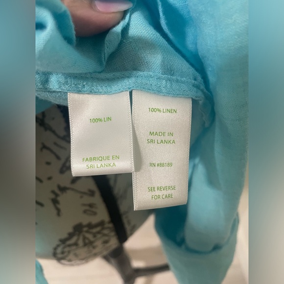 Lilly Pulitzer Sea View Linen Button Down Top - Picture 10 of 13